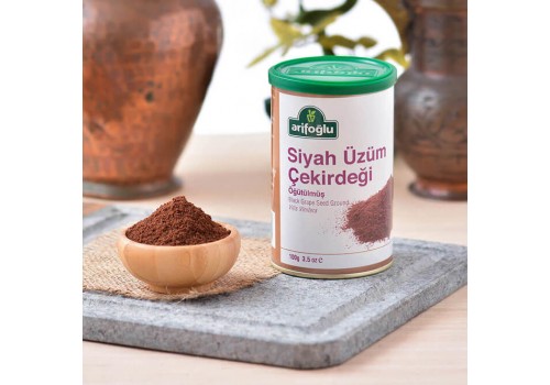 Öğütülmüş siyah Üzüm Çekirdeği 100gr